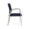 Lesro Newport Guest Chair Metal Frame, Silver, OH Navy Upholstery NP1101 - alternate 2